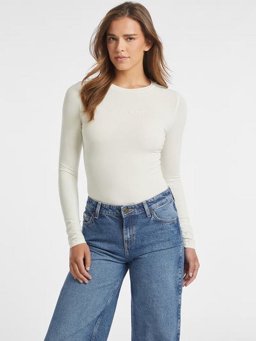 Guess Embroidered Logo Bodysuit Albi | GUESS-SN27300