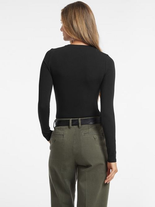 Guess Embroidered Logo Bodysuit Negrii | GUESS-SN27301