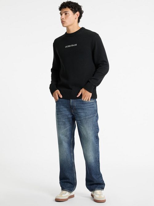 Guess Embroidered Logo Sweater Negrii | GUESS-SN31030
