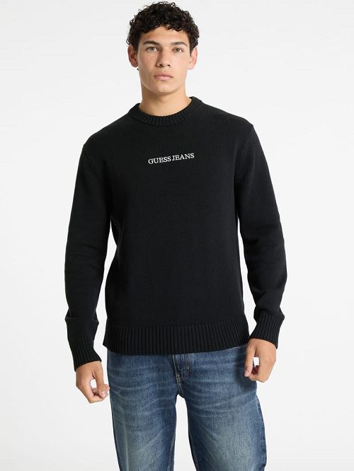 Guess Embroidered Logo Sweater Negrii | GUESS-SN31030