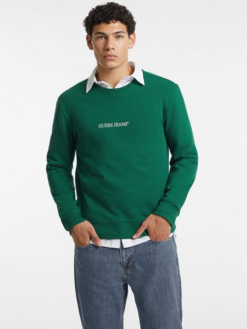 Guess Embroidered Logo Sweater Verzi | GUESS-SN30911