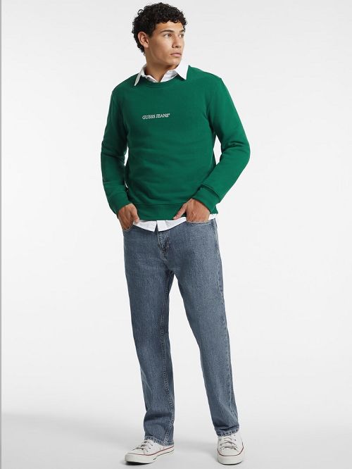 Guess Embroidered Logo Sweater Verzi | GUESS-SN30911