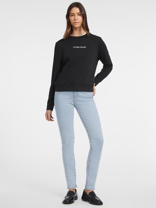 Guess Embroidered Logo Sweatshirt Negrii | GUESS-SN27731