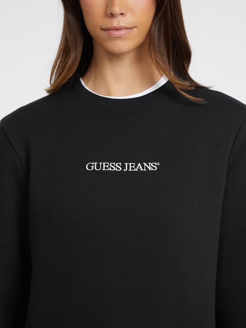 Guess Embroidered Logo Sweatshirt Negrii | GUESS-SN27731