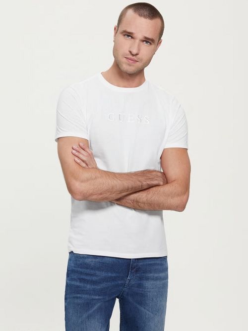 Guess Embroidered Logo Tee Albi | GUESS-SN30551
