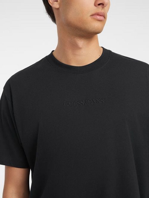 Guess Embroidered Logo Tee Negrii | GUESS-SN30597
