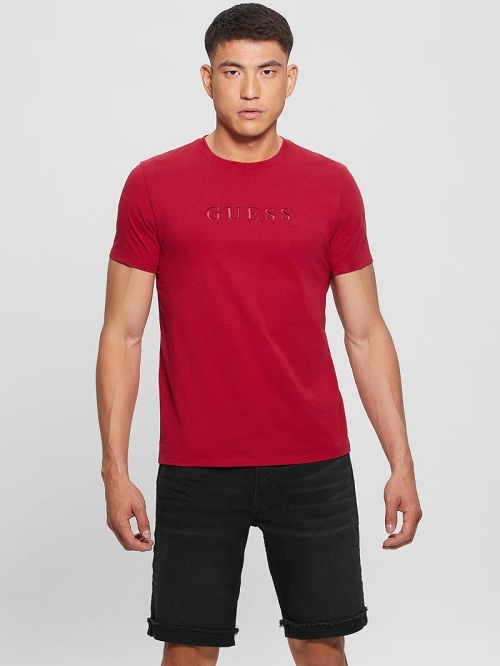 Guess Embroidered Logo Tee Rosii | GUESS-SN30635