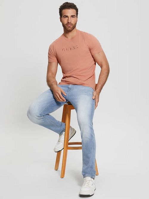 Guess Embroidered Logo Tee Roz | GUESS-SN30549
