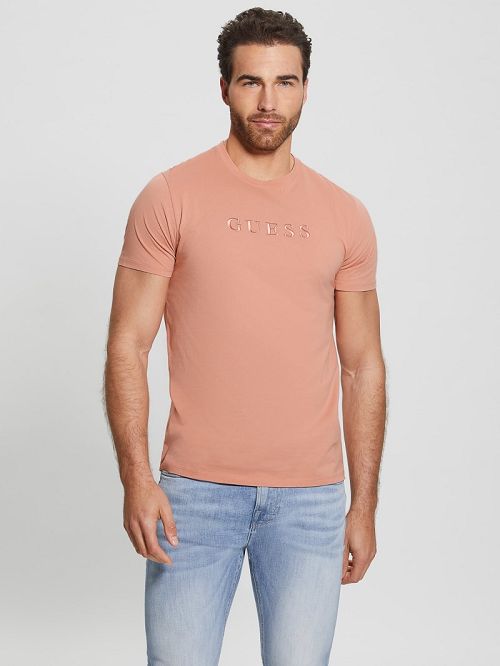 Guess Embroidered Logo Tee Roz | GUESS-SN30549