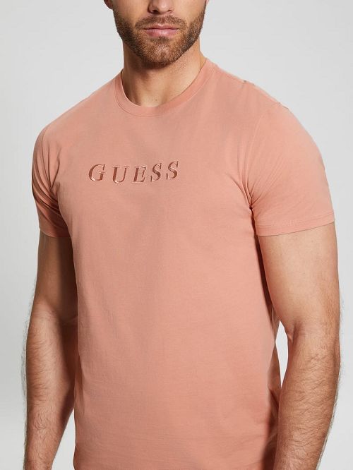Guess Embroidered Logo Tee Roz | GUESS-SN30549