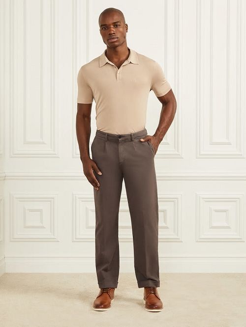 Guess Embroidered Polo Bej | GUESS-SN31141