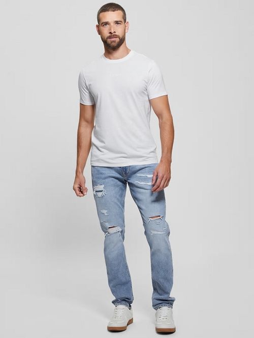 Guess Embroidered Signature Tee Albi | GUESS-SN30610