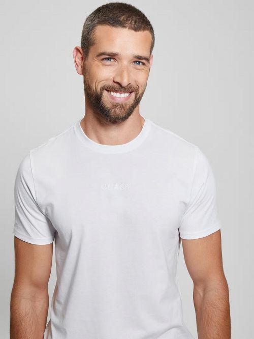 Guess Embroidered Signature Tee Albi | GUESS-SN30610