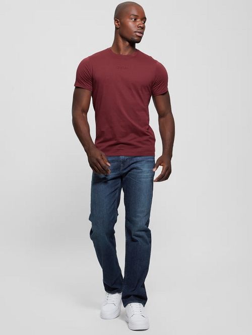 Guess Embroidered Signature Tee Rosii | GUESS-SN30609