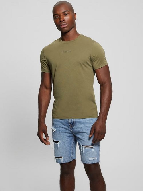 Guess Embroidered Signature Tee Verzi | GUESS-SN30689