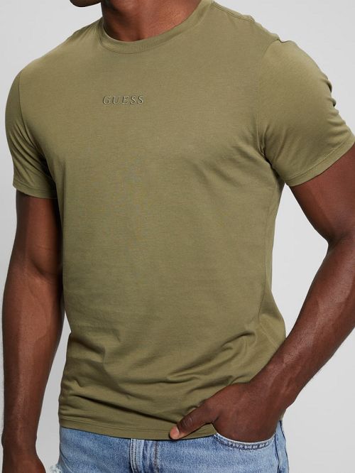 Guess Embroidered Signature Tee Verzi | GUESS-SN30689