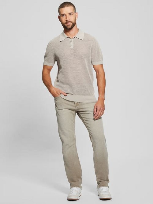 Guess Eric Herringbone Polo Bej | GUESS-SN31103