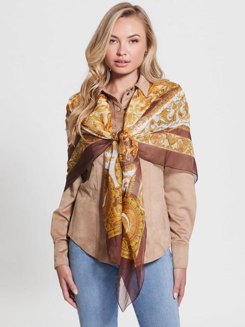 Guess Eryn Sheer Silk Scarf Maro | GUESS-SN30194