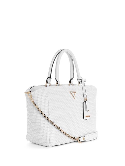 Guess Etel Woven Girlfriend Satchel Albi | GUESS-SN29212