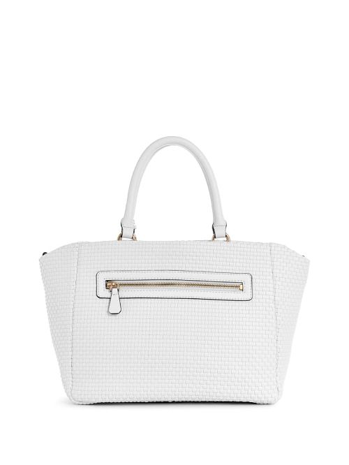 Guess Etel Woven Girlfriend Satchel Albi | GUESS-SN29212