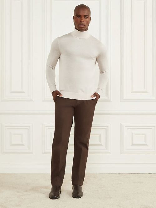 Guess Ethan Twill Roll-Up Chino Pant Maro | GUESS-SN31416