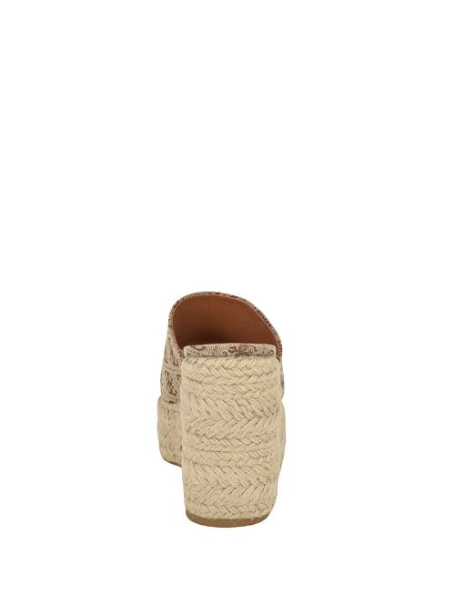 Guess Evba Embossed Espadrille Sandals Negrii | GUESS-SN29751