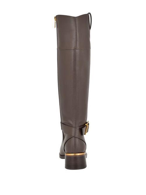 Guess Eveda Buckle Riding Boots Maro | GUESS-SN29888