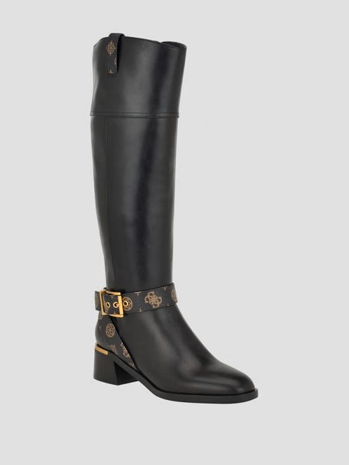 Guess Eveda Buckle Riding Boots Negrii | GUESS-SN29902