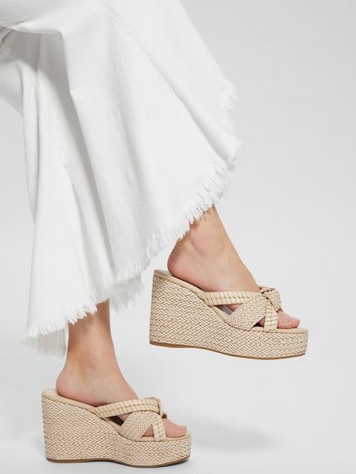 Guess Eveh Knot Wedges Bej | GUESS-SN29749