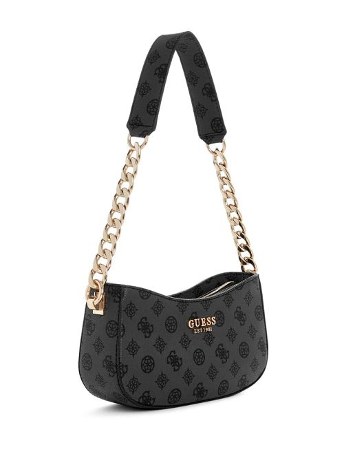 Guess Evelune Top-Zip Shoulder Bag Negrii | GUESS-SN29148