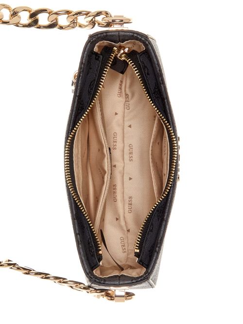 Guess Evelune Top-Zip Shoulder Bag Negrii | GUESS-SN29148