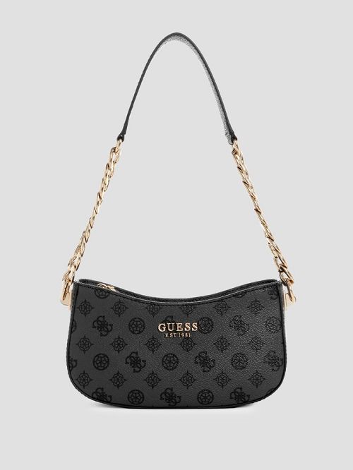 Guess Evelune Top-Zip Shoulder Bag Negrii | GUESS-SN29148