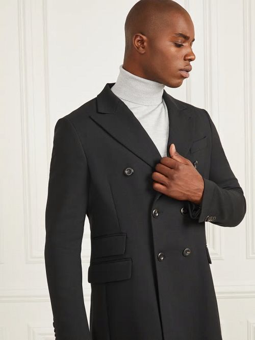 Guess Evening Double Breasted Coat Negrii | GUESS-SN30731