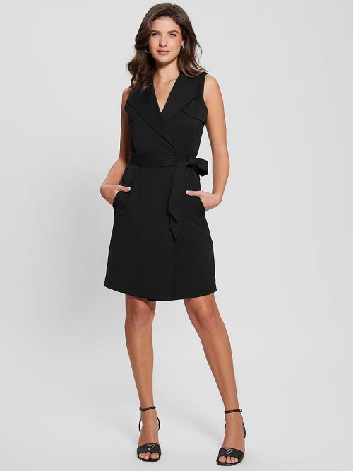 Guess Everly Trench Dress Negrii | GUESS-SN26867