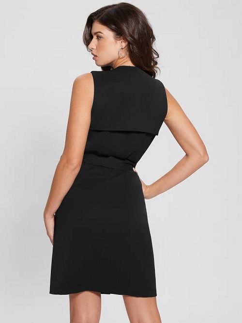 Guess Everly Trench Dress Negrii | GUESS-SN26867