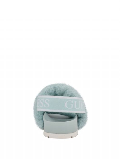 Guess Fabin Faux-Fur Sandal Albastri | GUESS-SN29649