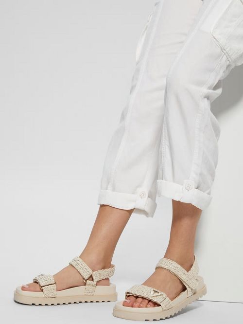 Guess Fabrica Woven Sandals Albi | GUESS-SN29731