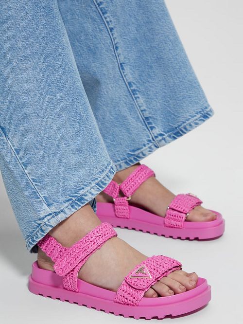 Guess Fabrica Woven Sandals Roz | GUESS-SN29720