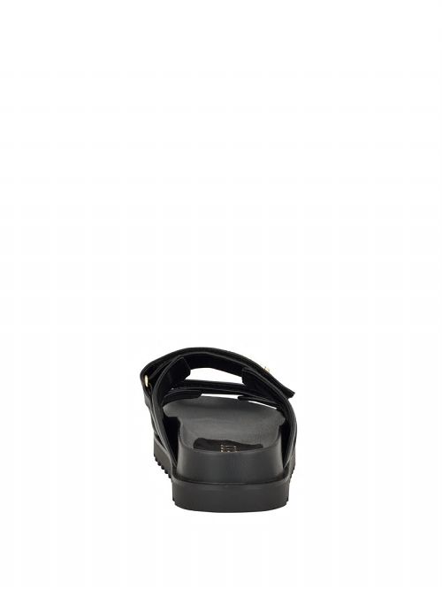 Guess Fabulon Two-Strap Slides Negrii | GUESS-SN29708