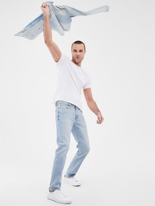 Guess Faded Tapered Jeans Albastri | GUESS-SN30366