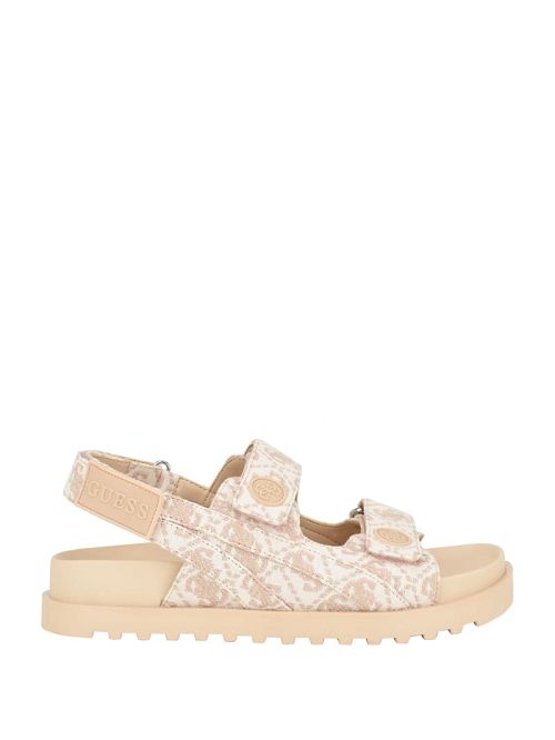 Guess Fadey Signature Sandals Bej | GUESS-SN29718