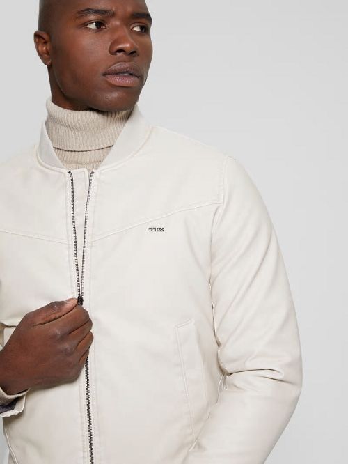 Guess Faux-Leather Aviator Jacket Albi | GUESS-SN30769
