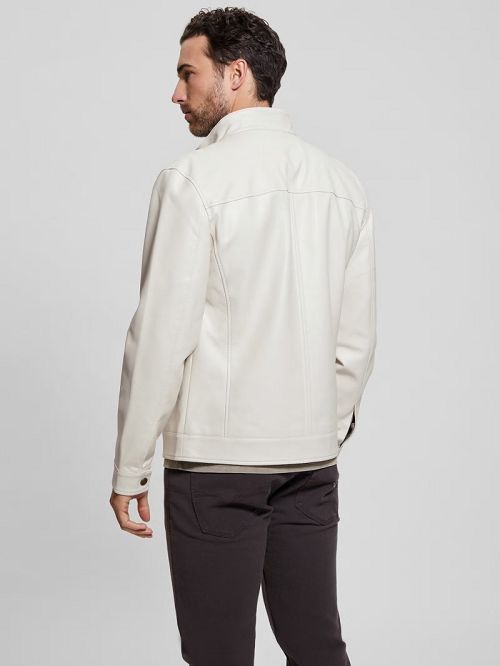 Guess Faux-Leather Biker Jacket Albi | GUESS-SN30829