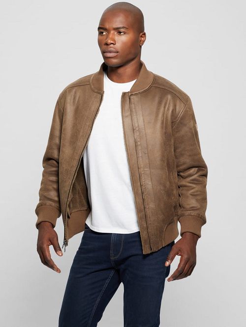 Guess Faux-Suede Aviator Jacket Maro | GUESS-SN30820