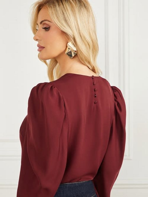 Guess Fernanda Silk Blouse Rosii | GUESS-SN27186
