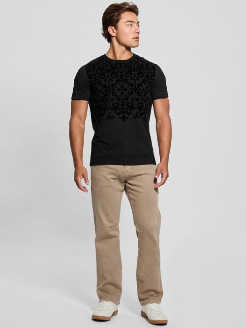 Guess Flocked Tee Negrii | GUESS-SN30659