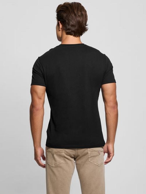 Guess Flocked Tee Negrii | GUESS-SN30659
