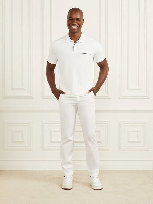 Guess Formal Performance Polo Shirt Albi | GUESS-SN31086