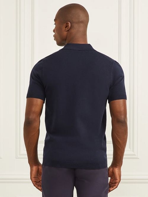 Guess Formal Performance Sweater Polo Albastri | GUESS-SN31111