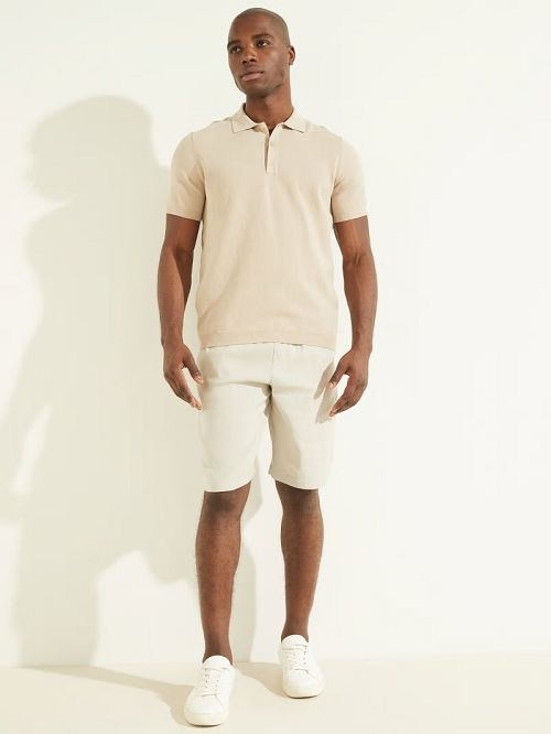Guess Formal Performance Sweater Polo Bej | GUESS-SN30943